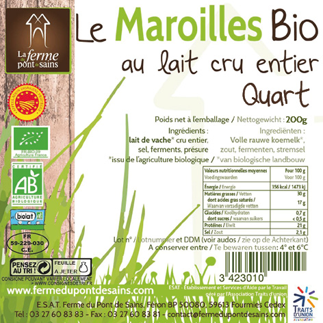 Lait entier cru - Agriculture Biologique